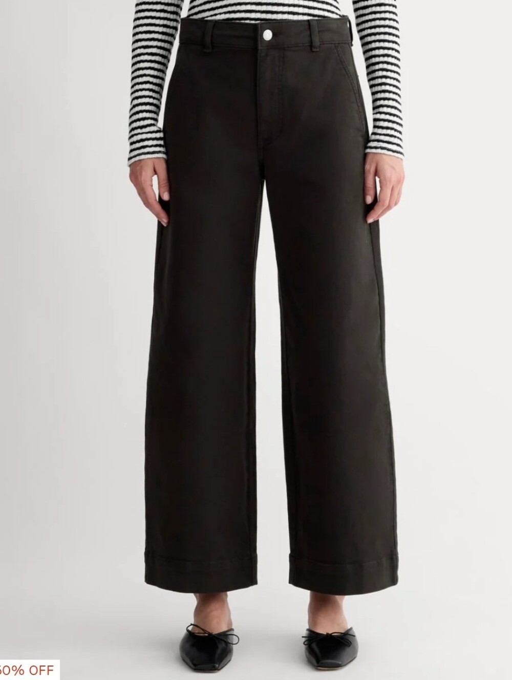 Everlane Black The Utility Wide-Leg Pant Size 8R